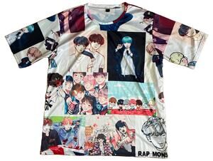 BTS Adult Size 4XL All Over Anime Style K-Pop Korean Music Photo Collage T-shirt